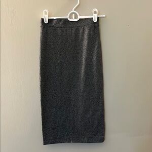 Divided Dark Gray Pencil Skirt